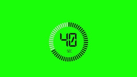 The 40 second, stopwatch icon. Stopwatch icon in flat style, timer on on color background. Motion graphics.