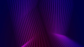 Blue and ultraviolet neon laser glowing curved 3d lines abstract tech motion background. Seamless looping. Video animation Ultra HD 4K 3840x2160