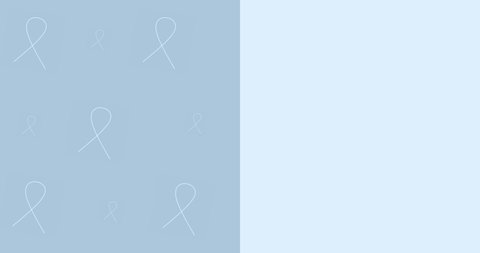 Blue ribbon diabetes awareness. Modern style logo animation for november month awareness campaigns. World diabetes day, logo. Stop diabetes