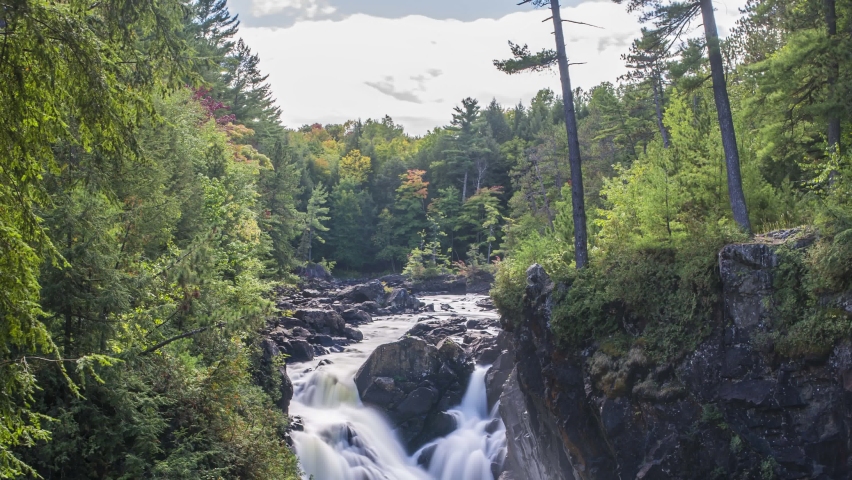Moving water falls time lapse 