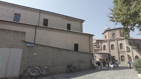 Ravenna, September 2021: the ancient Basilica of San Vitale, medieval catholic church, on September 2021 in Ravenna, Italy