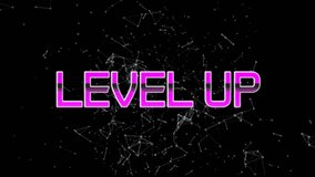 Animation of level up in digital abstract space. computer, games and technology concept digitally generated video. - Powered by Shutterstock - Get 15% off with code: PIKWIZARD15