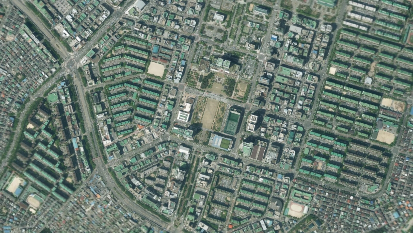 Zoom of the earth from space to the city. 3D Animation. Zoom in to the city Daejeon, South Korea. Stock video footage. 4K | Shutterstock HD Video #1080578306