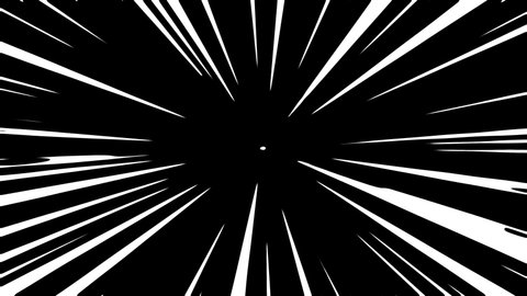 Radial speed or action lines anime comic background. Manga striped backdrop. Seamless loop.  