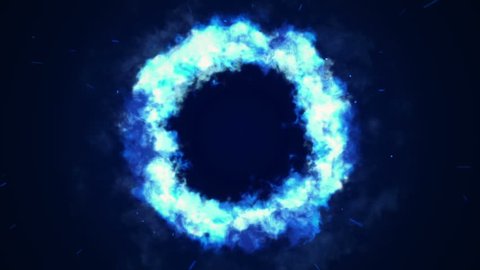 Animation Explosion Fire Ring Flying Particles Stock Footage Video (100 ...