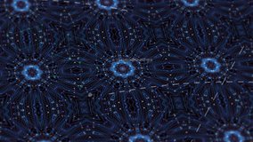 Animation of blue kaleidoscopic shapes over dark background. digital interface technology and background concept digitally generated video. - Powered by Shutterstock - Get 15% off with code: PIKWIZARD15