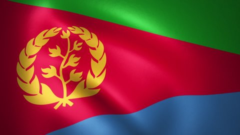 Flag of Eritrea Waving in the Wind (CG | LOOP)