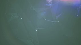 Animation of networks of connections over black background. global medicine, connections, data processing and digital interface concept digitally generated video.
