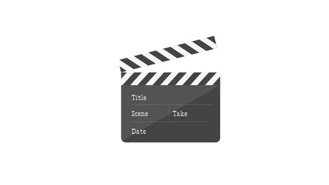 4K clapperboard action animation (mp4)