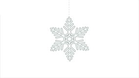 Hanging snowflake for christmas, art video illustration. - Powered by Shutterstock - Get 15% off with code: PIKWIZARD15