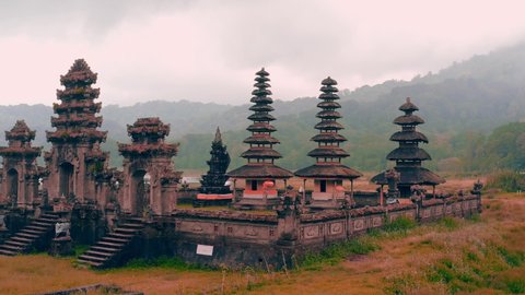 Temple in Bali. Ancient temple in bali. A long staircase to the temple. Hindu temple in bali
