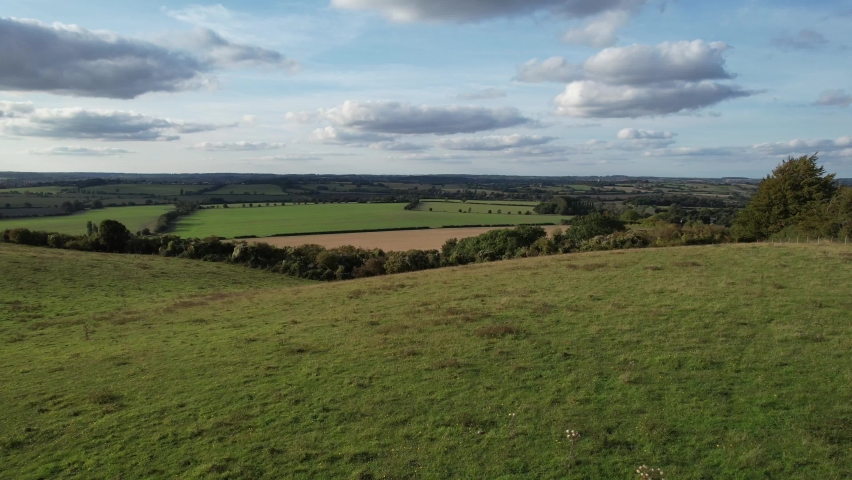 beautiful aerial view of countryside and landscape