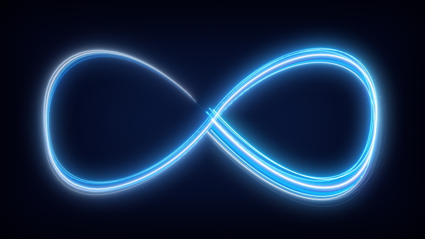 Infinity symbol appears of multiple glowing lines on black background from many lines. Lines draw moving infinity sign. neon style motion line 3d rendering
 Royalty-Free Stock Footage #1080734681