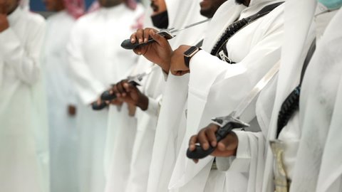 Riyadh SAUDI ARABIA -15 oct 2021: Saudi Arabia  Folk Arts ardh 