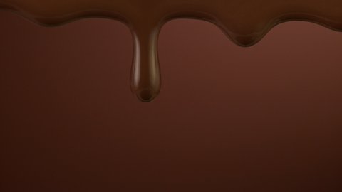 Super Slow Motion Shot of Dripping Melted Chocolate at 1000 fps.