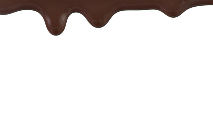 Super Slow Motion Shot of Dripping Melted Chocolate at 1000 fps. Royalty-Free Stock Footage #1080742808