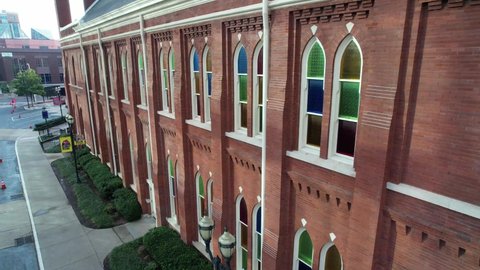 nashville , Tennessee , United States - 10 11 2021: stained glass windows ryman auditorium nashville tennessee