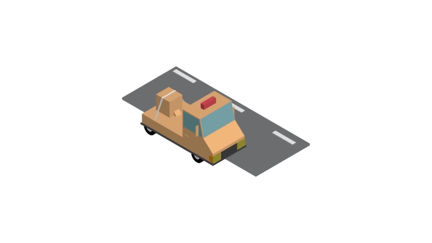 Car Truck Road Cargo Machine Transport Delivery