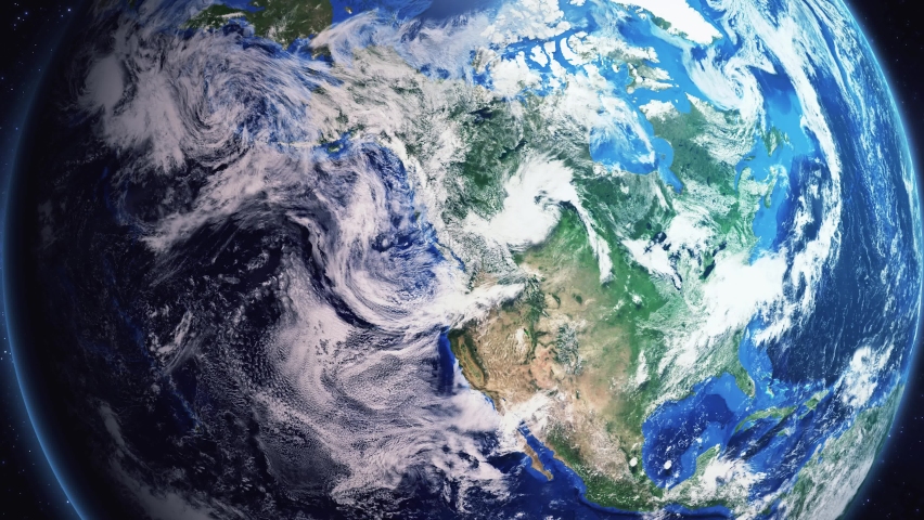 Zoom of the earth from space to the city. 3D Animation. Zoom in to the city Calcutta. Stock video footage. 4K