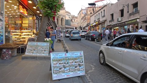 Mardin, Turkey - 15th of June 2021: 4K Shopping streets and narrow roads of old Mardin

