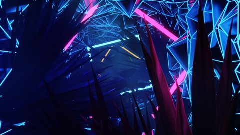 VJ loops animation Neon Jungle.