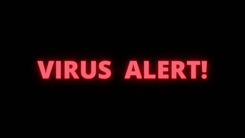 Virus Alert Message Text White Background Stock Footage Video (100% ...