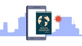 covid 19 disease passport in smartphone ,4k video animated - Powered by Shutterstock - Get 15% off with code: PIKWIZARD15