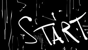 Animation old destroyed film strip. White scratches and damage on a black background. Videos with smudges, dots, words, broken texture, cuts, dents. 4k with alpha channel. Hand drawing effect. - Powered by Shutterstock - Get 15% off with code: PIKWIZARD15