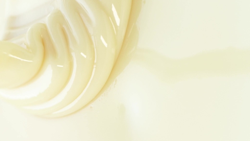 White yogurt, sauce, milk, caramel texture, close up abstract beige cream motion | Shutterstock HD Video #1080909422