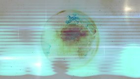 Animation of light trails and globe on white background. global data processing, computing and digital interface concept digitally generated video. - Powered by Shutterstock - Get 15% off with code: PIKWIZARD15