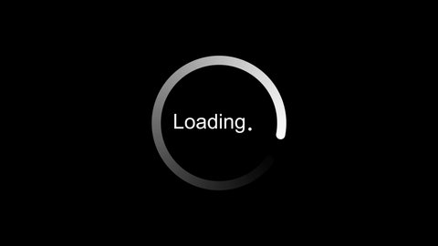 Circle Loading Icon Loop Animation Alpha Stock Footage Video (100% ...