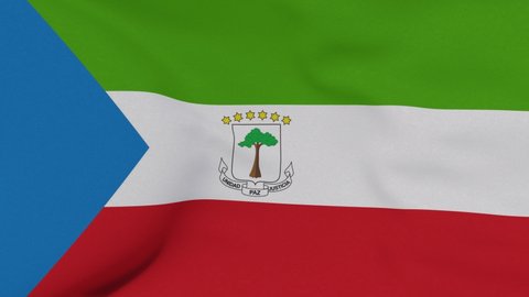 flag Equatorial Guinea patriotism national freedom, seamless loop