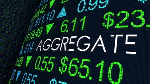 Aggregate Stock Market Index Combine Investments Leverage Aggregation 3d Animation