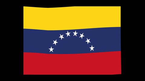 Loop animation of the flag of Venezuela on a transparent background