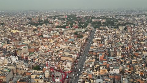 Aerial view of Ludhiyana city, Punjab, India Drone shot of the beautiful Indian City. Ludhiana is a large industrial city in the north Indian state of Punjab.