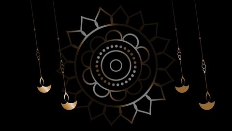 Black and golden diwali wishing background