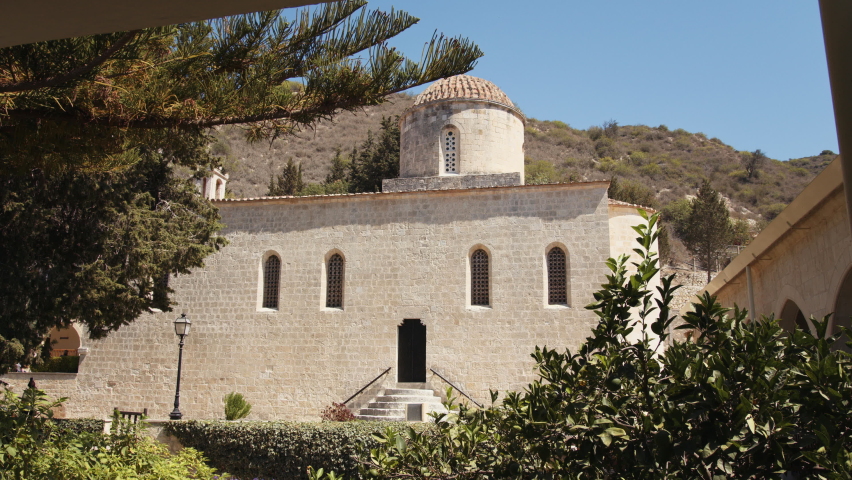 Saint Neophytos Monastery. Cyprus, church or temple. Ancient buildings of monks.