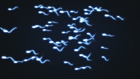 Closeup of Sperm or Semen Moving Across the Screen