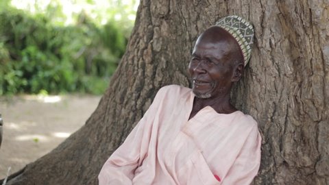 Kano Nigeria - September 14, 2017: African old Nigerian hardworking Man in Kano