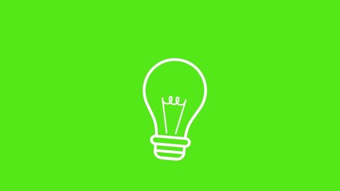 light bulb green screen. light bulb image. Light bulb animation green screen. light bulb gift. 4k video recording.