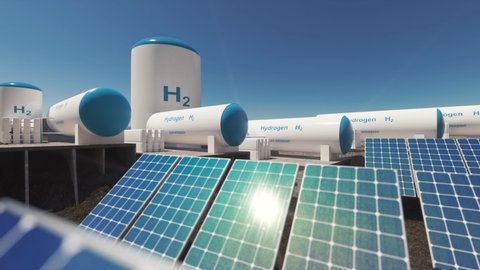 Hydrogen Renewable Energy Production Hydrogen Gas Stock Footage Video ...