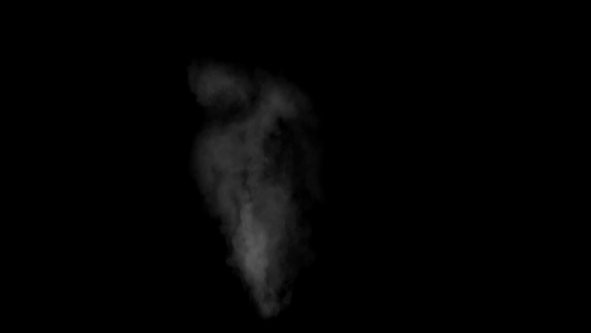 4K Smoke, Fog in Slow Motion, realistic smoke cloud, best for using in composition, use screen mode for blending, fire smoke, ascending vapor steam over black background - floating fog