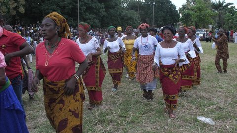 24th October 2021, Lagos Nigeria: Africa woman dance festival with their traditional culture clothes and dresses