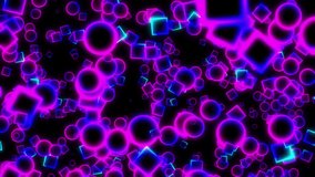 Shapes Geometric Neon Abstract Background Looped Video
