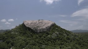 Aerial view of Pidurangala rock in Sri Lanka