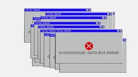 System error icon failure pc interface. Error message computer window alert popup. Motion graphics. - Powered by Shutterstock - Get 15% off with code: PIKWIZARD15