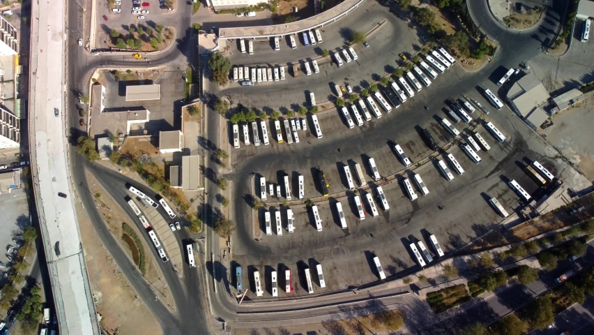 Busy intercity bus station in izmir Turkey