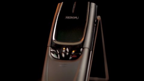Helsinki , Finland - 10 19 2021: Vintage Nokia 8850 Mobile Phone From 2000s, Close Up Full Frame
