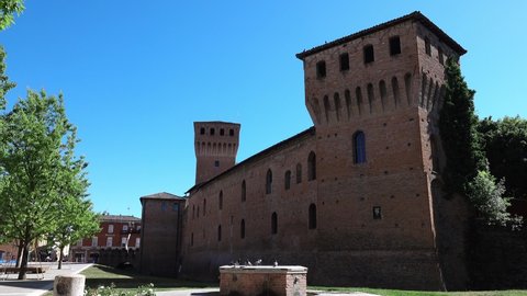 Formigine, Modena, Italy - 06.20.2018: View of the Formigine medieval castle in province of Modena