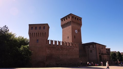 Formigine, Modena, Italy - 06.20.2018: View of the Formigine medieval castle in province of Modena